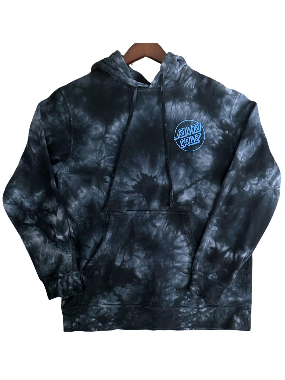 Santa Cruz Skateboards Blue Spider Tie-Dye Opus Pullover Hoodie